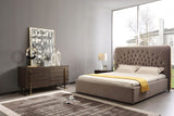 Moontide Glam Beige Velvet Bedroom Set with Brushed Brass – VIG Furniture - Home Elegance USA