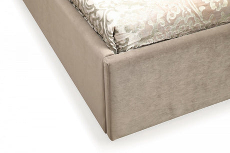 Moontide Glam Beige Velvet Bedroom Set with Brushed Brass – VIG Furniture - sold by Home Elegance USA