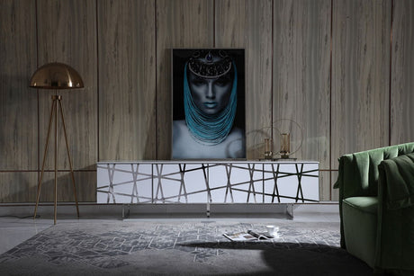 Modrest Kilson - Modern White TV Stand