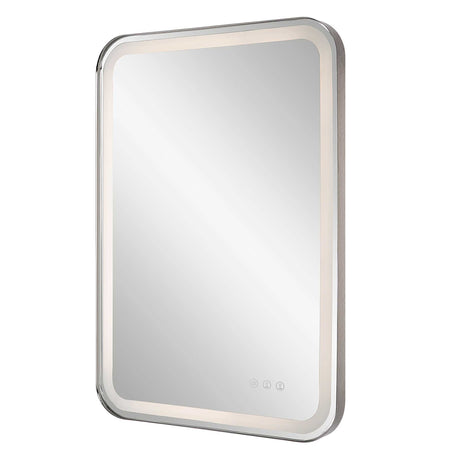 Crofton Lighted Nickel Vanity Mirror - Gray by Uttermost - View 6