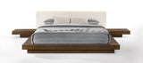 Tokyo - Eastern King Contemporary Walnut and White Platform Bed - View Image 1