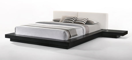 Tokyo - Queen Contemporary Black and White Platform Bed - View Image 1