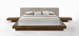 Tokyo - Queen Contemporary Walnut and Grey Platform Bed - View Image 1