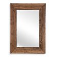 Rennick Large Reclaimed Pine Mirror - Dark Brown by Uttermost - View 1