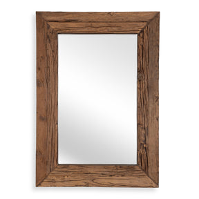 Rennick Large Reclaimed Pine Mirror - Dark Brown by Uttermost - View 1