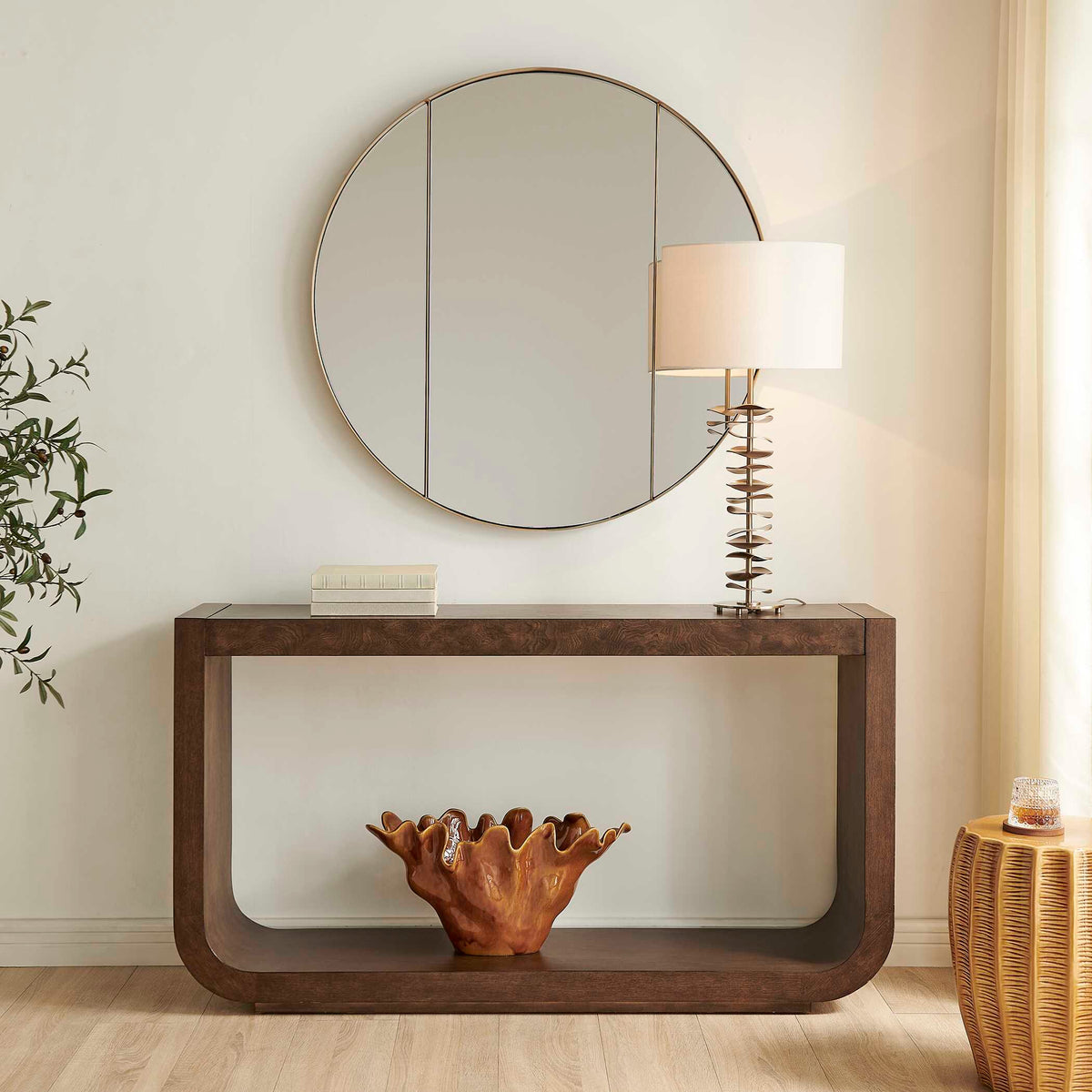 Flores Modern Console Table Woodtone - Dark Brown by Uttermost - View 2