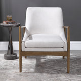 Bev Accent Chair - White / Dark Brown by Uttermost - View 2