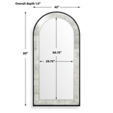 Marlowe Antique Arch Mirror - Black by Uttermost - View 7