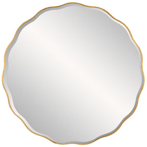 Aneta Large Round Mirror - Gold by Uttermost - View 1