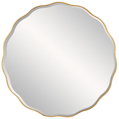 Aneta Large Round Mirror - Gold by Uttermost - View 1