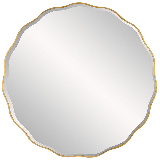 Aneta Large Round Mirror - Gold by Uttermost - View 1