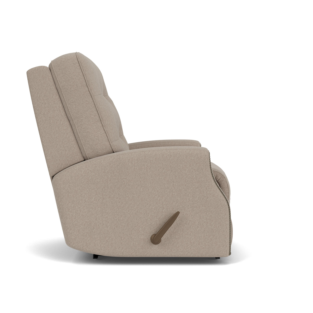 Devon Transitional Leather Recliner, Nailhead Trim | Flexsteel