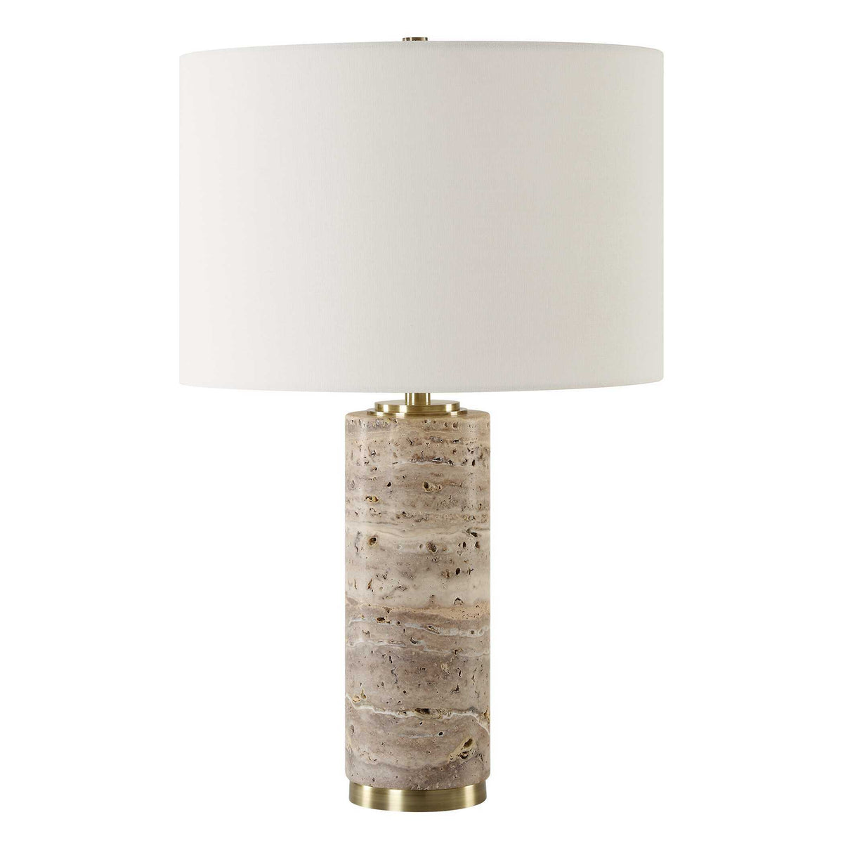 Cortado Travertine Table Lamp - Gray by Uttermost - View 4