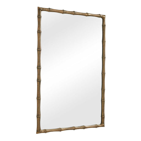 Brass Bamboo Rectangle Mirror - Gold by Uttermost - View 3