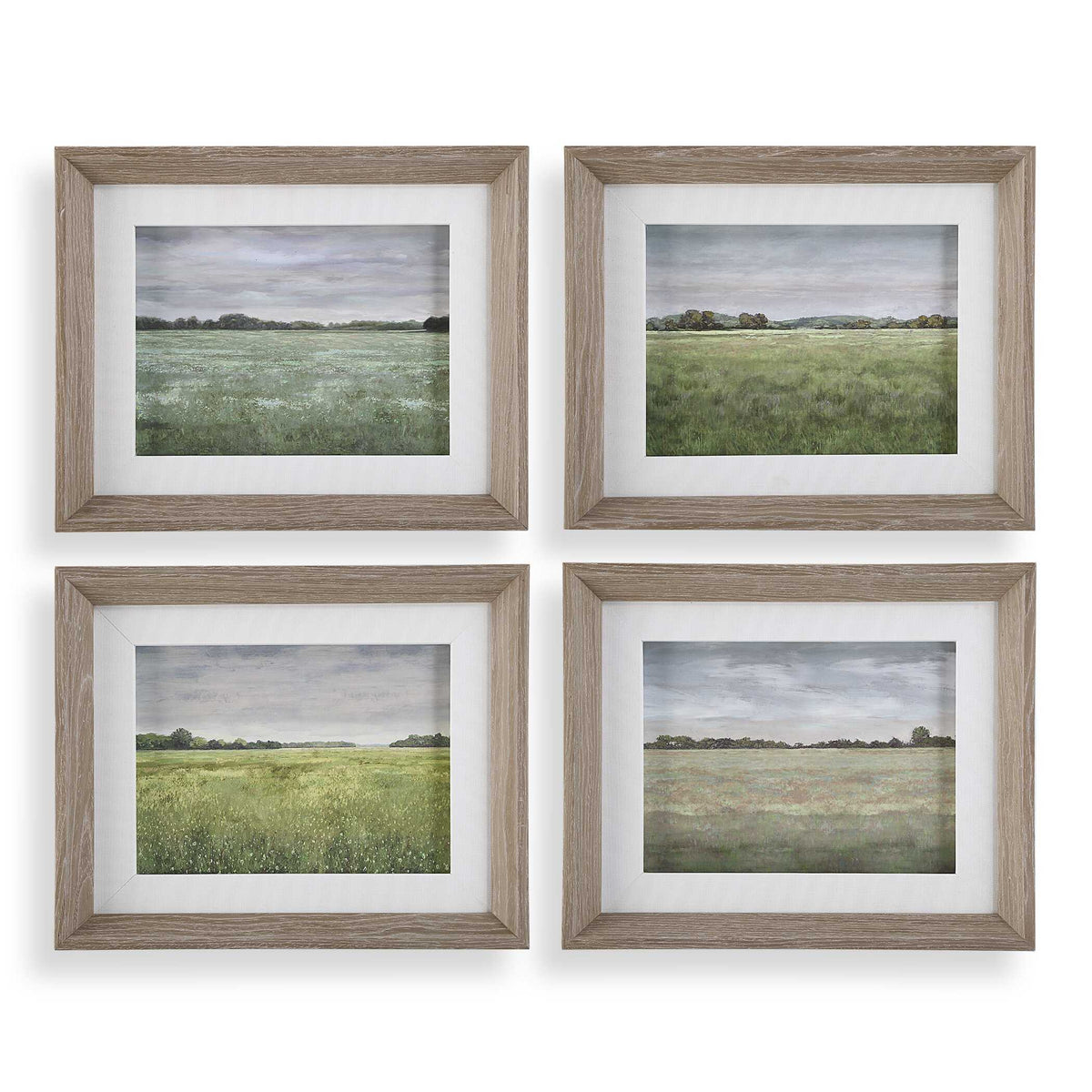 Quiet Meadows Framed Prints (Set of 4) - Green by Uttermost - View 1