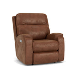 Penn Transitional Fabric Power Rocking Recliner With Power Headrest & Lumbar | Flexsteel