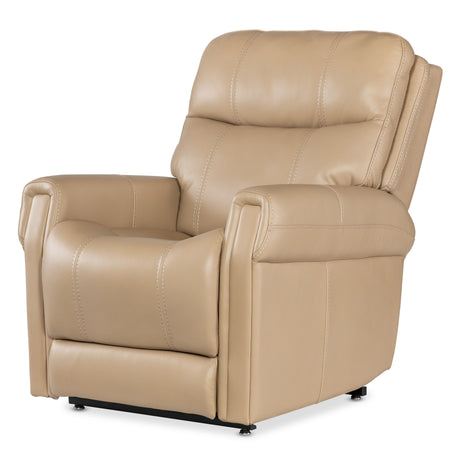 Carroll Power Recliner With Power Headrest, Lumbar & Lift - Beige by Hooker Furniture - View 6