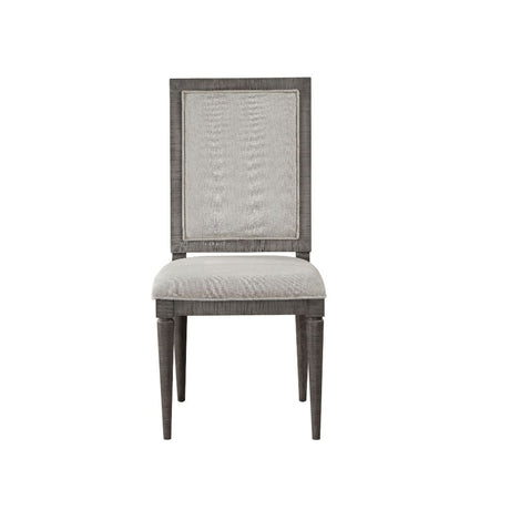 Artesia Side Chair (Set - 2) 77092 Beige Fabric & Salvaged Natural Finish | Acme - 77092 - Home Elegance USA - 2