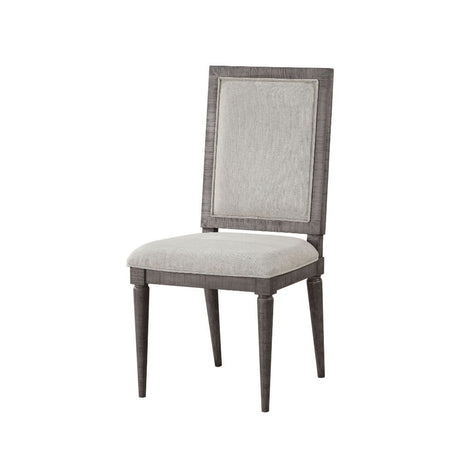 Artesia Side Chair (Set - 2) 77092 Beige Fabric & Salvaged Natural Finish | Acme - 77092 - Home Elegance USA - 1