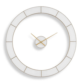 Ivory Halo Minimalist Wall Clock - Gold / White by Uttermost - View 1