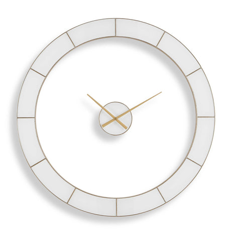 Ivory Halo Minimalist Wall Clock - Gold / White by Uttermost - View 1