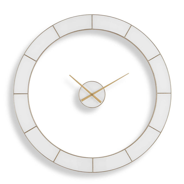 Ivory Halo Minimalist Wall Clock - Gold / White by Uttermost - View 1