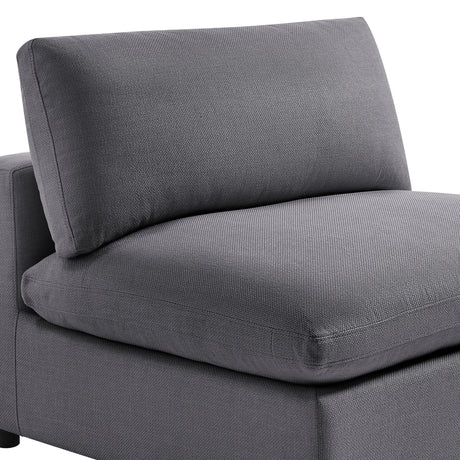 Cassandra Modular 6-Piece Sectional in Charcoal Grey with Solid Wood Legs - sold by Home Elegance USA