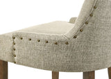 Acme - Yotam Side Chair (Set-2) 77162 Beige Fabric & Salvaged Oak Finish