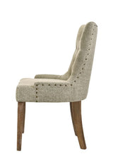 Acme - Yotam Side Chair (Set-2) 77162 Beige Fabric & Salvaged Oak Finish