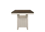 Acme - Tasnim Counter Dining Table 77180 Oak & Antique White Finish