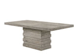 Acme - Faustine Dining Table 77185 Salvaged Light Oak Finish