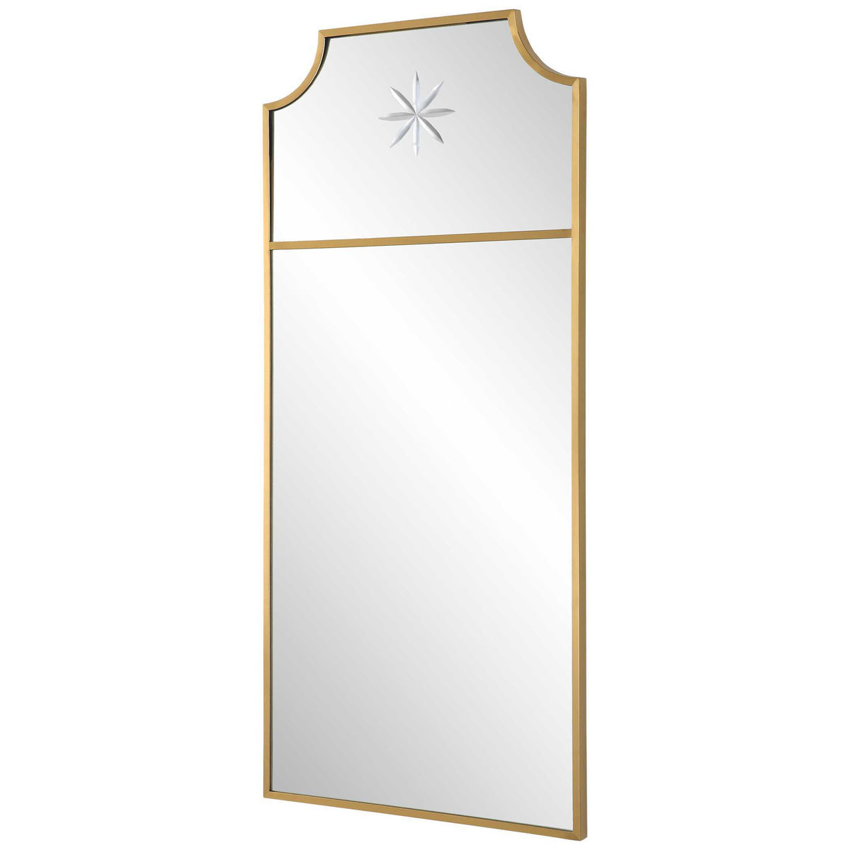 Caddington Tall Mirror Brass - Yellow by Uttermost - View 3