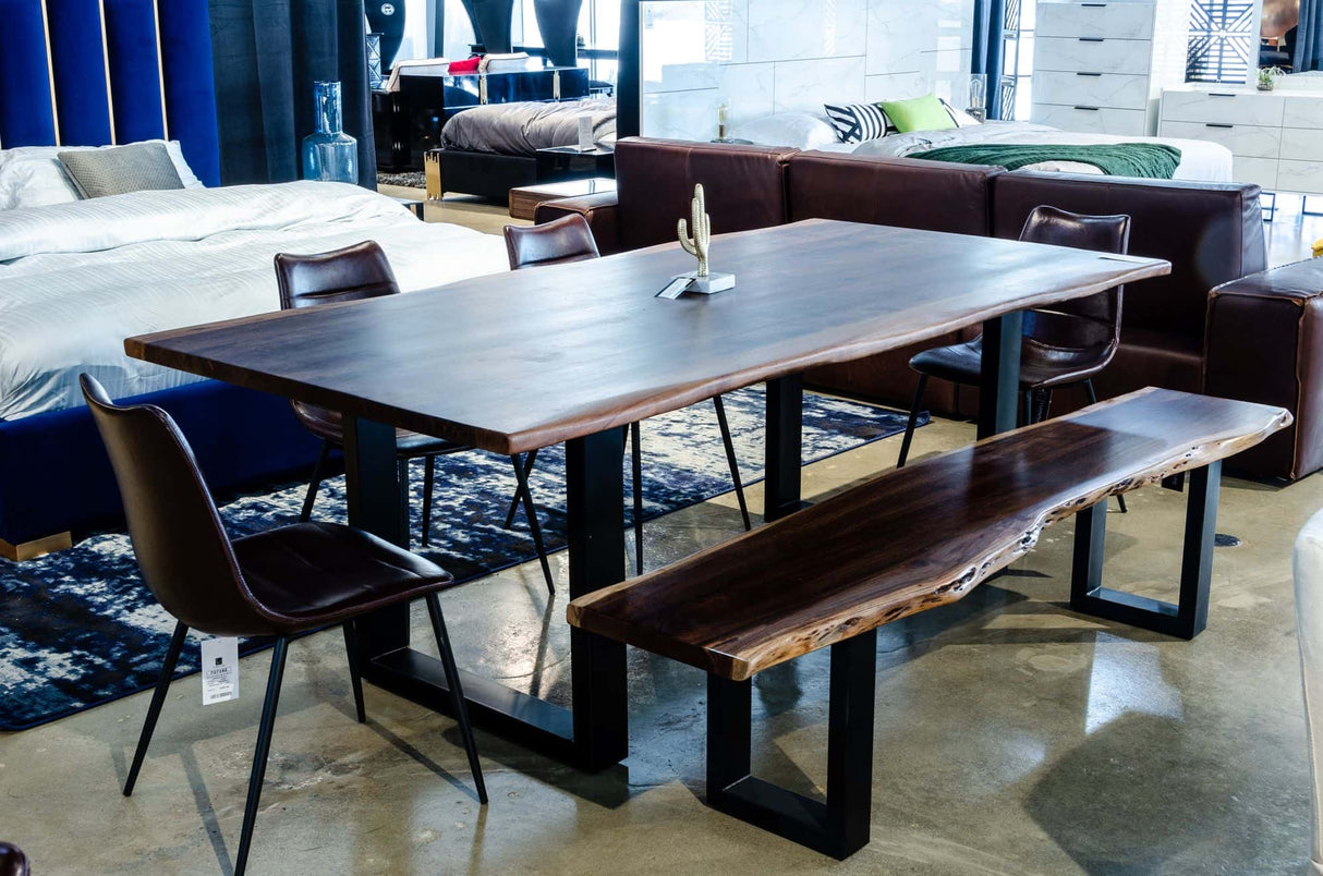 Taylor Large 87" Modern Live Edge Wood Dining Table - View Image 1