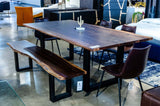 Taylor Large 87" Modern Live Edge Wood Dining Table - View Image 1