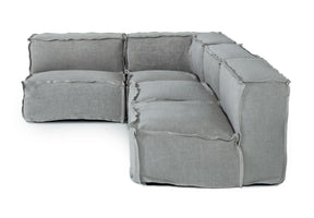 Navstar - Contemporary Grey Fabric Modular Sectional Sofa - View Image 1