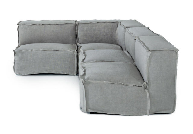 Navstar - Contemporary Grey Fabric Modular Sectional Sofa - View Image 1