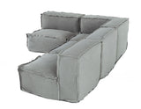 Navstar - Contemporary Grey Fabric Modular Sectional Sofa - View Image 1