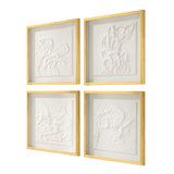 Fourfold Framed Prints (Set of 4) - Gold / White by Uttermost - View 4