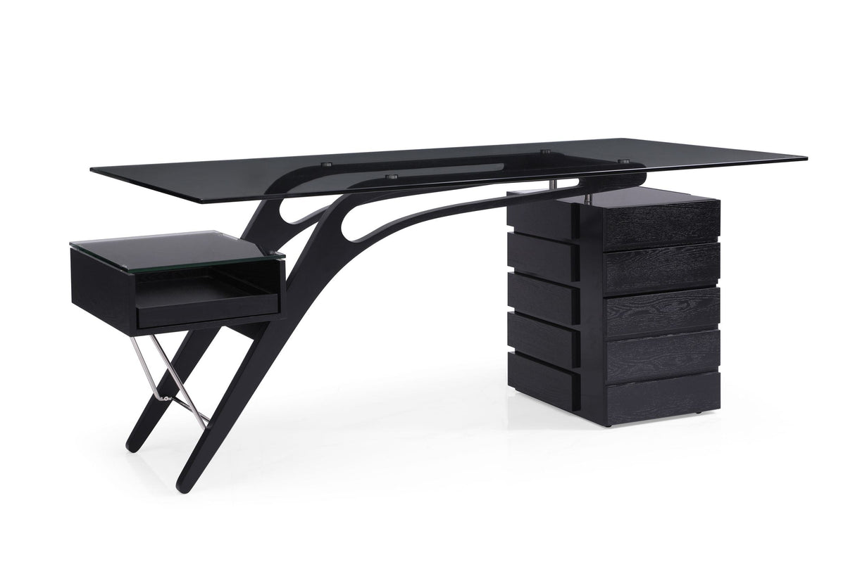 Suffolk - Contemporary Black Ash Desk - View Image 1