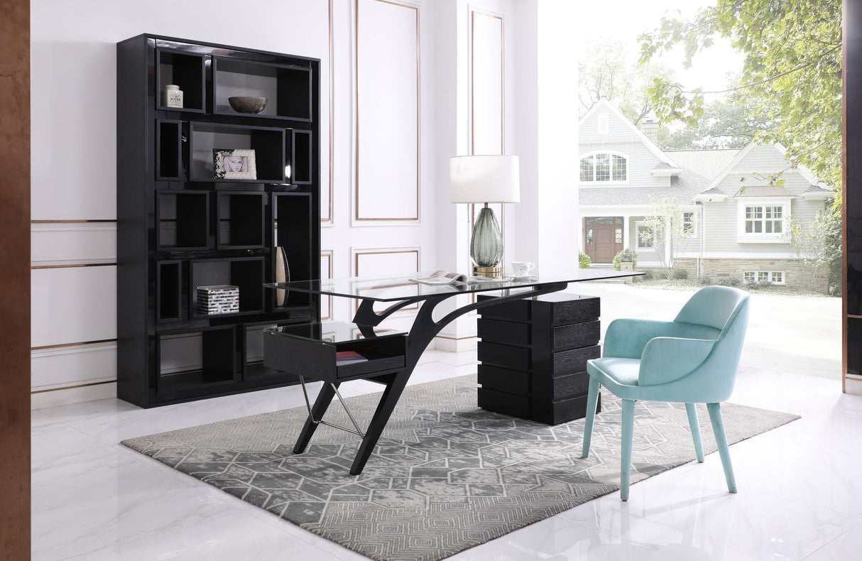 Suffolk - Contemporary Black Ash Desk - View Image 1