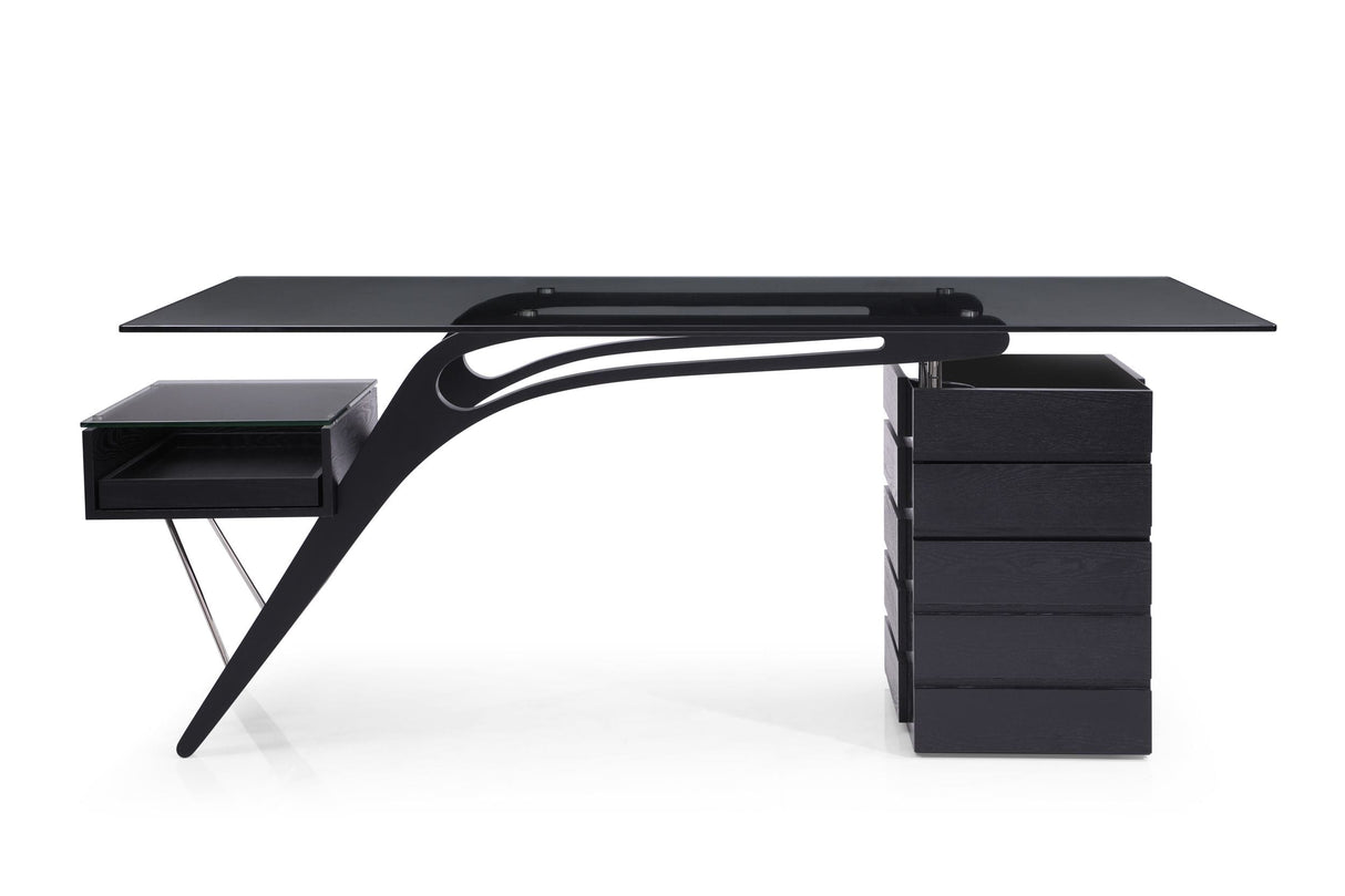 Suffolk - Contemporary Black Ash Desk - View Image 1