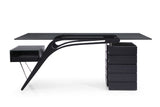 Suffolk - Contemporary Black Ash Desk - View Image 1