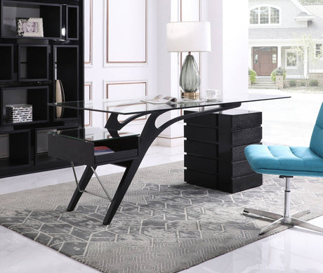 Suffolk - Contemporary Black Ash Desk - View Image 1