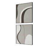 Joel Modern Wood Wall Art (Set of 2) - Gray by Uttermost - View 4