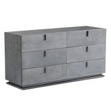 Queen Buckley - Grey & Black Stainless Steel Bedroom Set