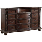 Cavalier Dark Cherry 6 Piece Eastern King Sleigh Bedroom Set 1757K - 1Ek - 6 | Homelegance - 1757K - 1EK - 6 - Home Elegance USA - 5