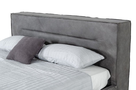 Hollywood Italian Contemporary Grey Nubuck Leather King Bed – VIG Furniture - sold by Home Elegance USA