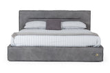 Hollywood Italian Contemporary Grey Nubuck Leather King Bed – VIG Furniture - Home Elegance USA