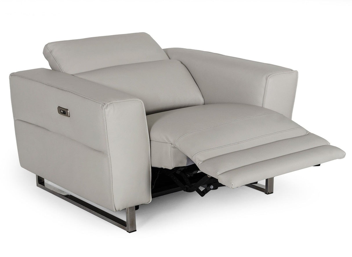 Accenti Italia Lucca - Italian Modern Grey Armchair w/ Electric Recliner