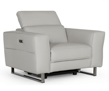 Accenti Italia Lucca - Italian Modern Grey Armchair w/ Electric Recliner